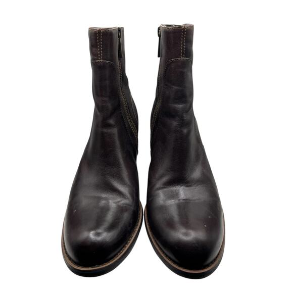 Y2K‎ Liz Claiborne Brown Chunky 90s Leather Boots Size 8 - Picture 3 of 7